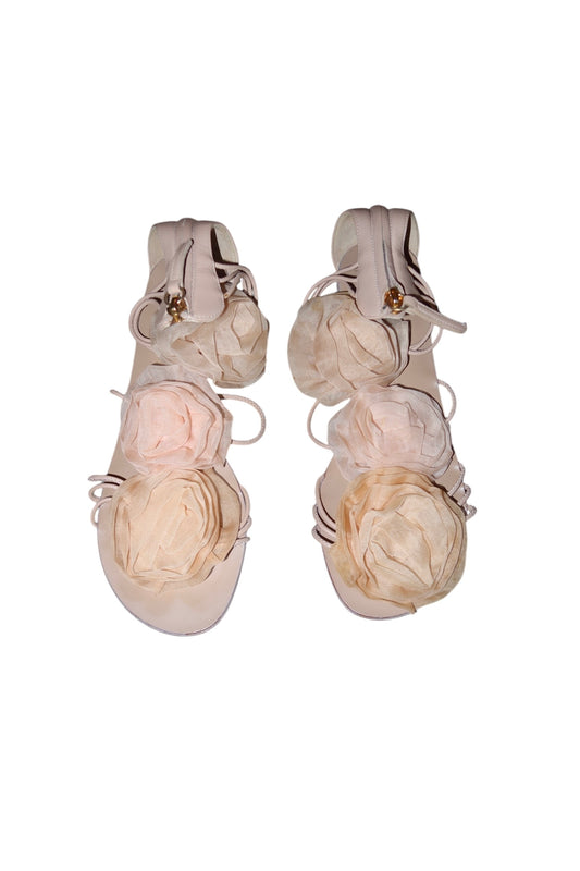 Giuseppe Zanotti pink/nude flowers sandals (37)