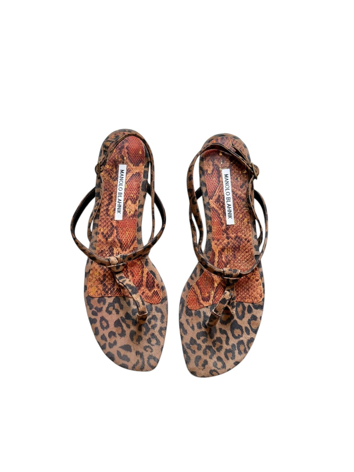 Manolo Blahnik leopard sandals (41)