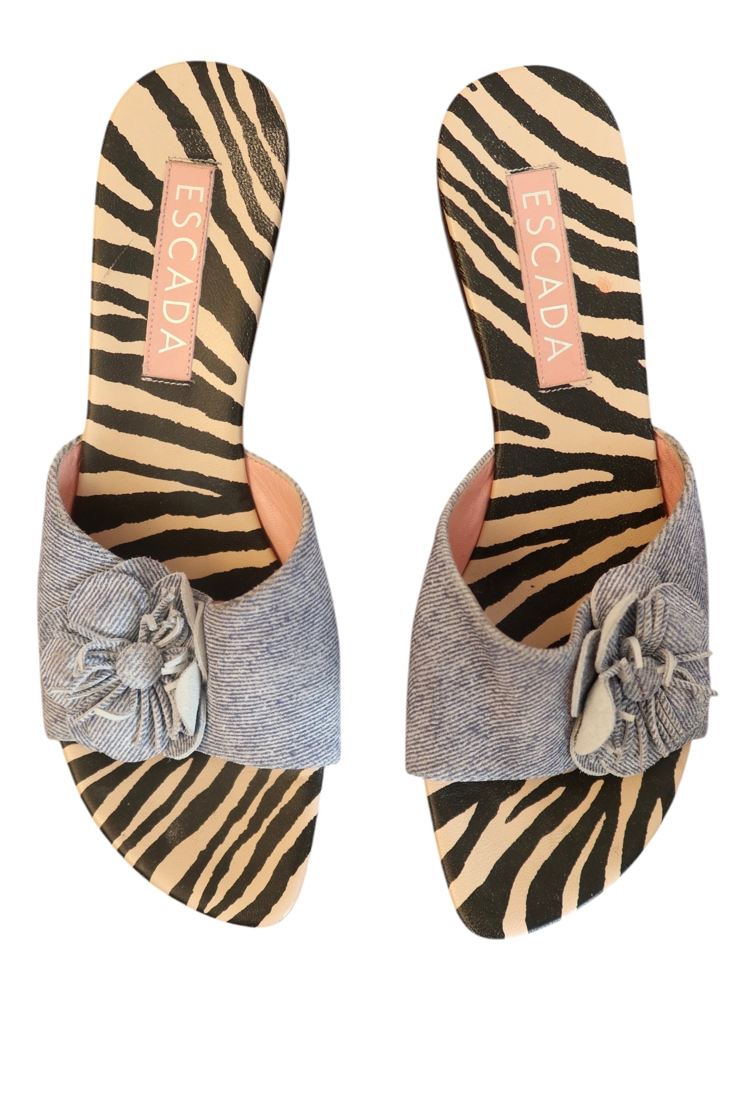 Escada denim flower mules (39)