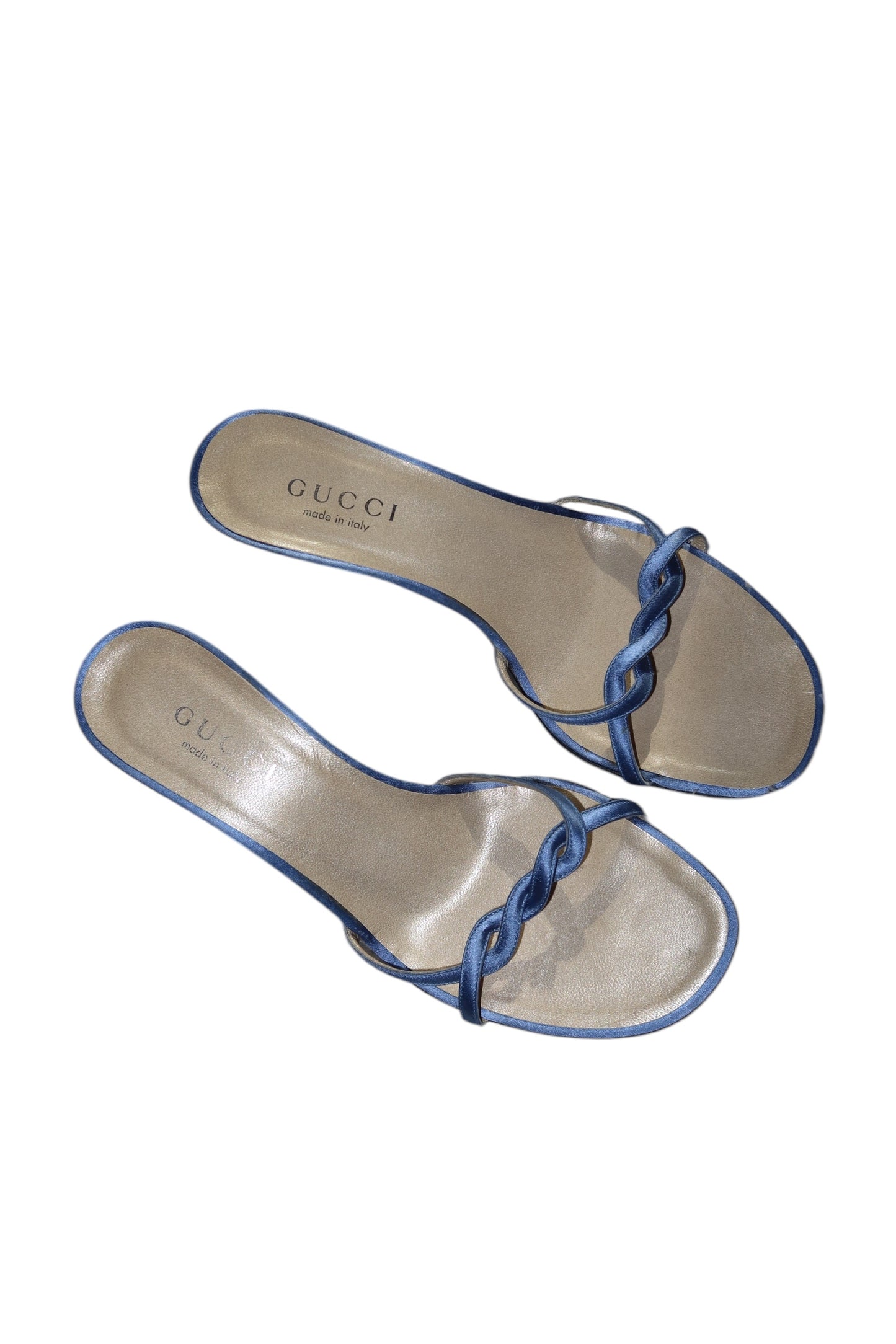 Gucci blue twisted slingbacks (7B)