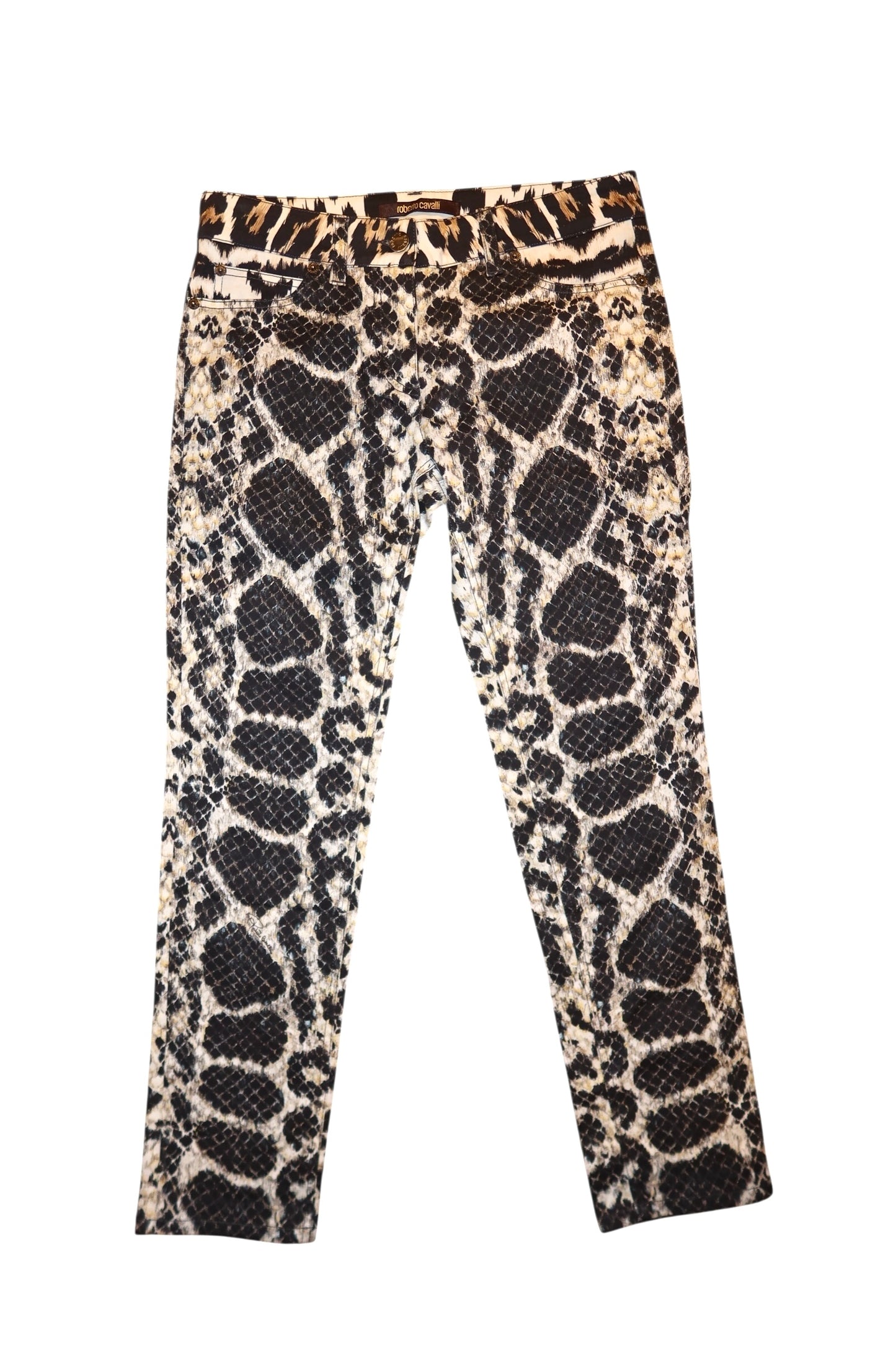 Roberto Cavalli animal print jeans (40)