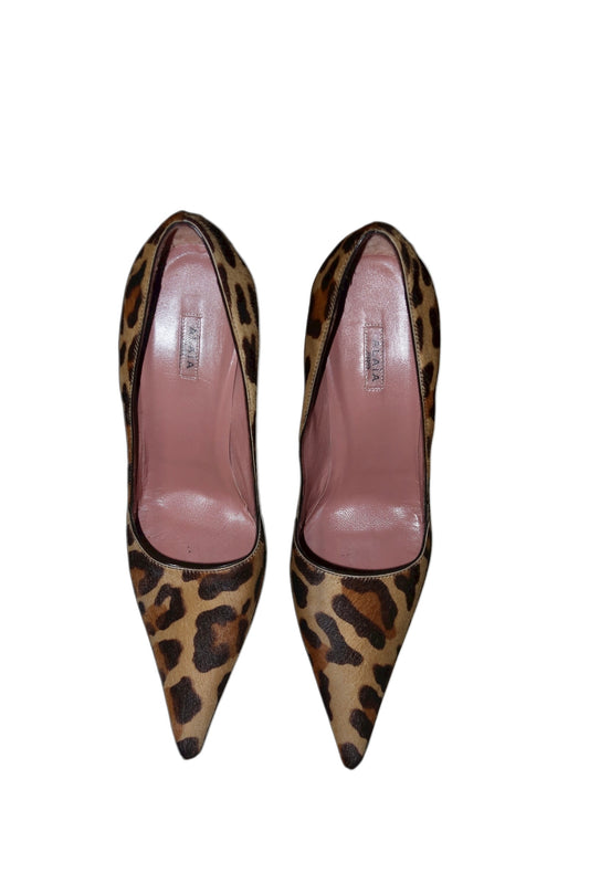 Alaïa leopard pony hair heels (38.5)