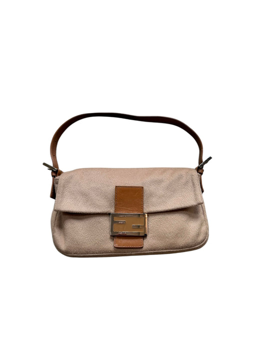 Fendi brown cashmere baguette bag