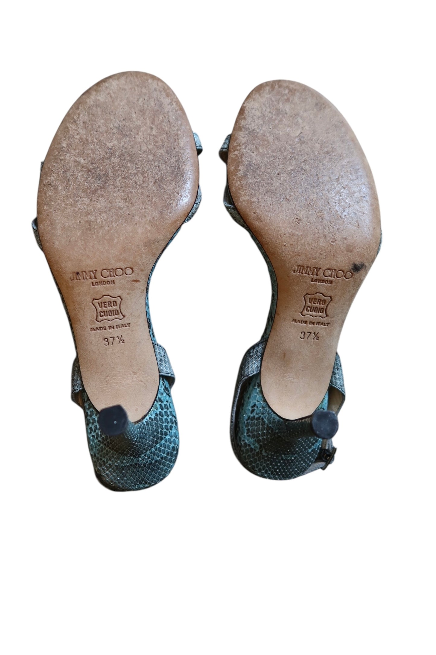 Jimmy Choo baby blue snakeskin heels (37.5)