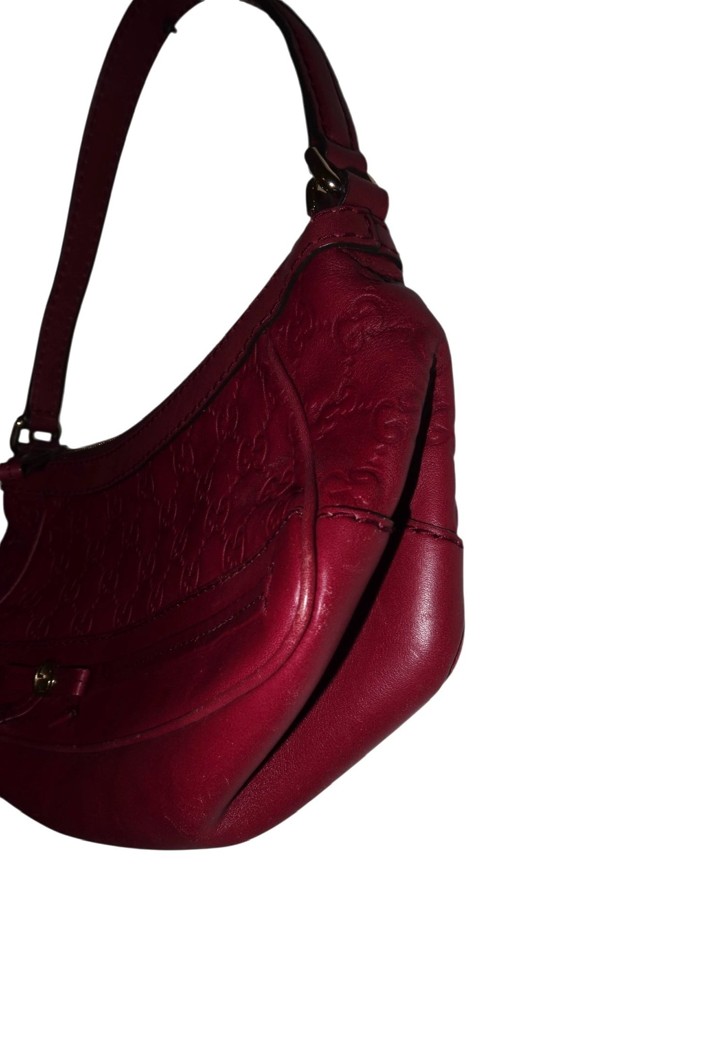 Gucci dark cherry red monogram shoulder bag