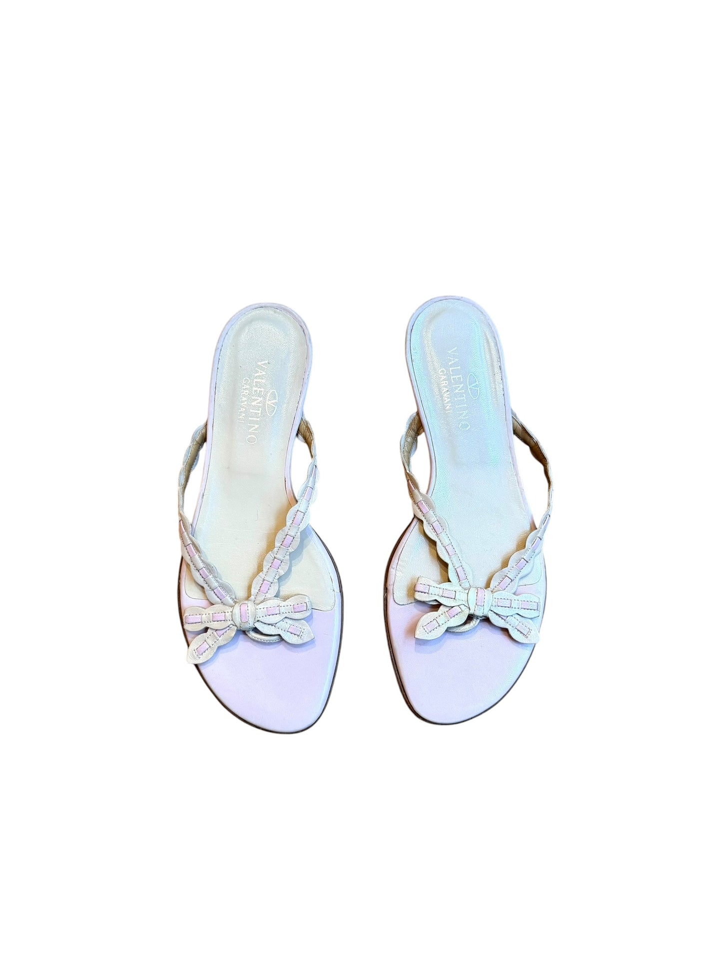 Valentino pink and white sandals with bows (37)