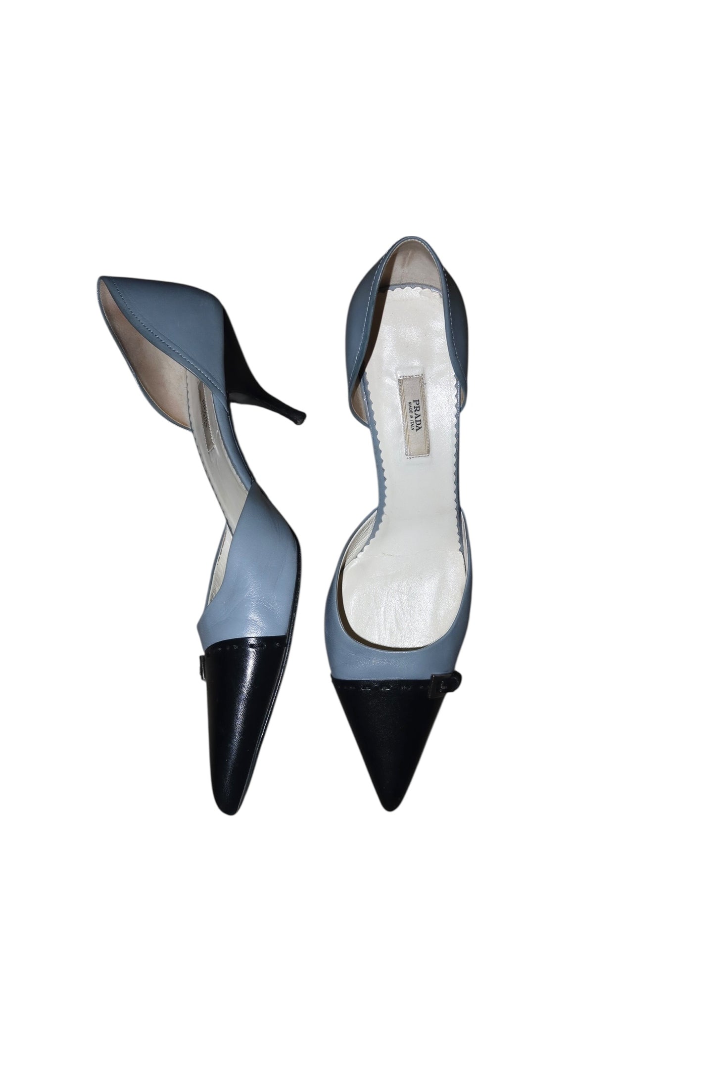 Prada light blue and black heels (37.5)