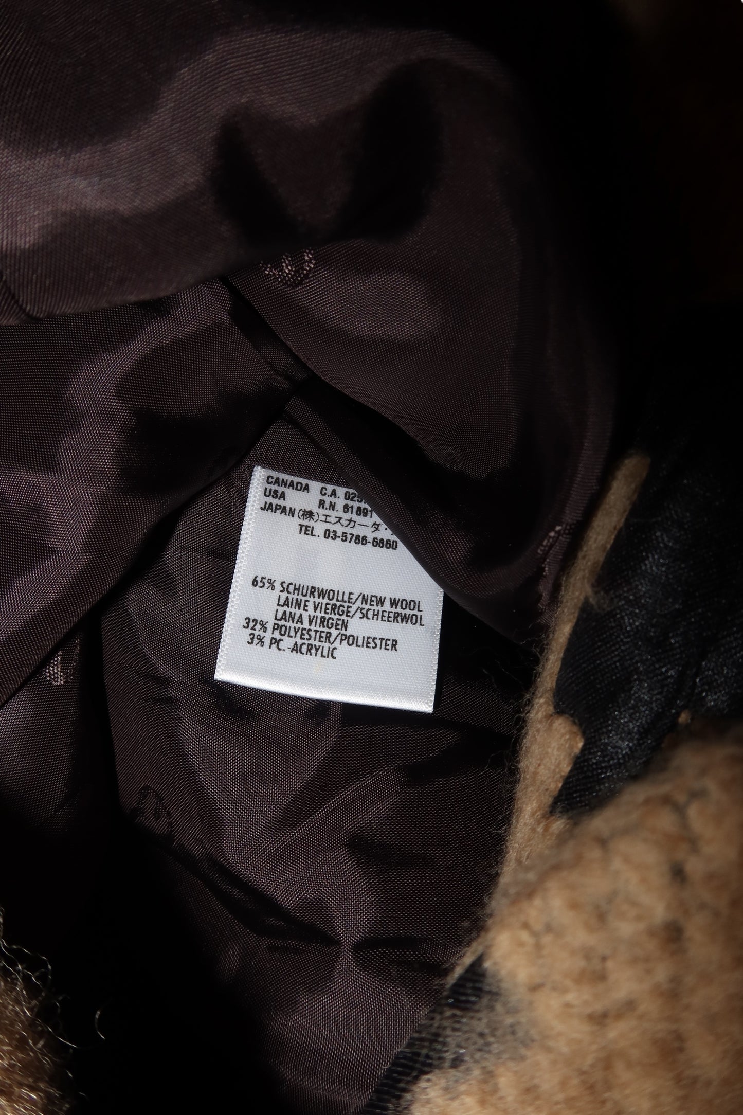 Escada black and camel houndstooth jacket