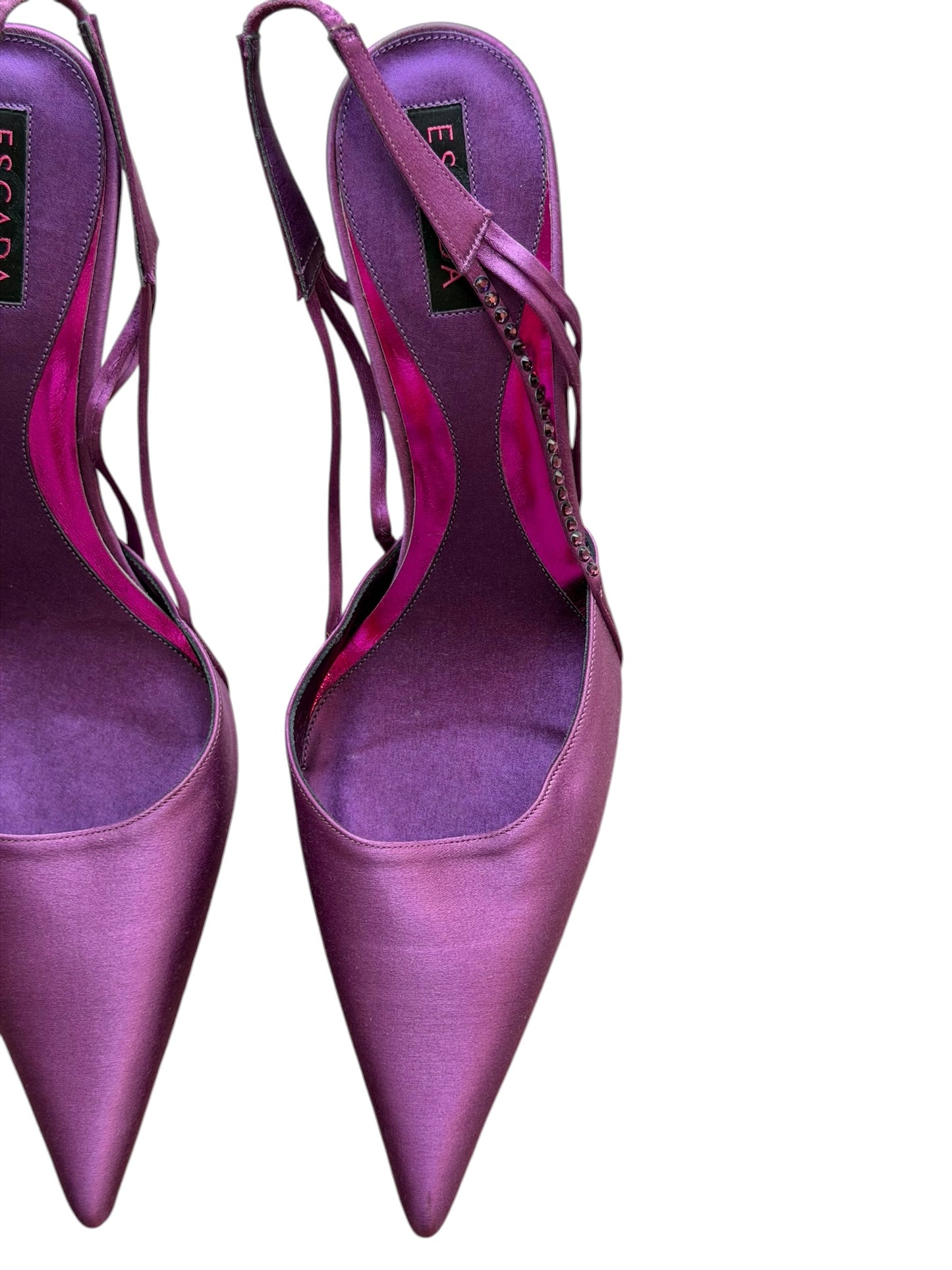 Escada purple satin heels (41)