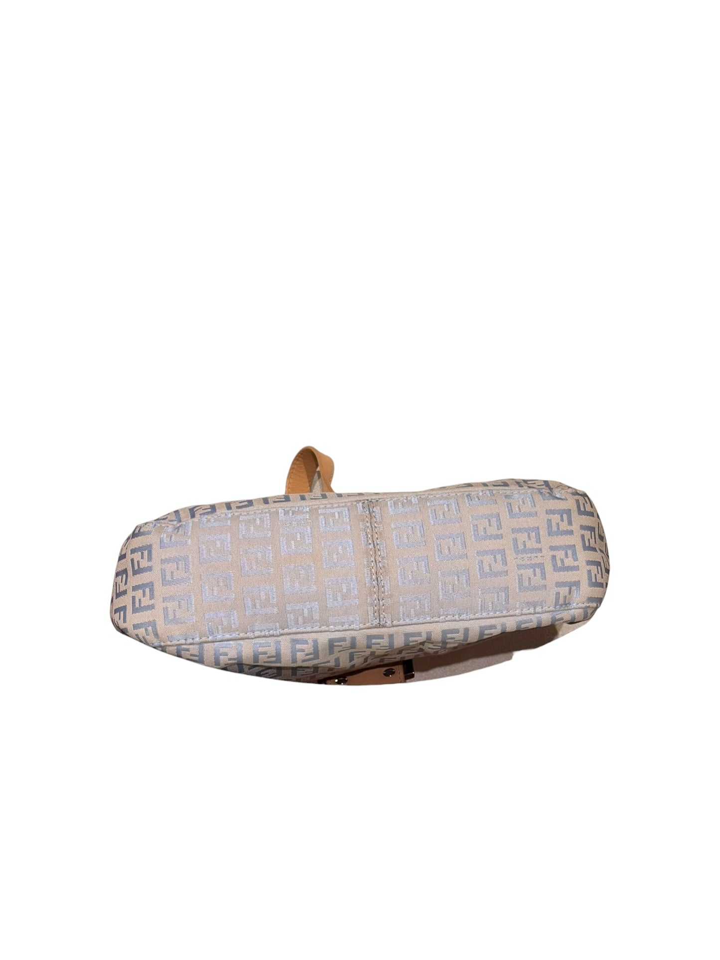 Fendi zucchino blue and beige shoulder bag