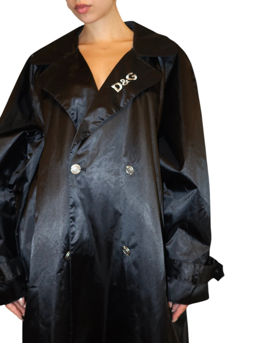 Dolce & Gabbana black trench coat size M