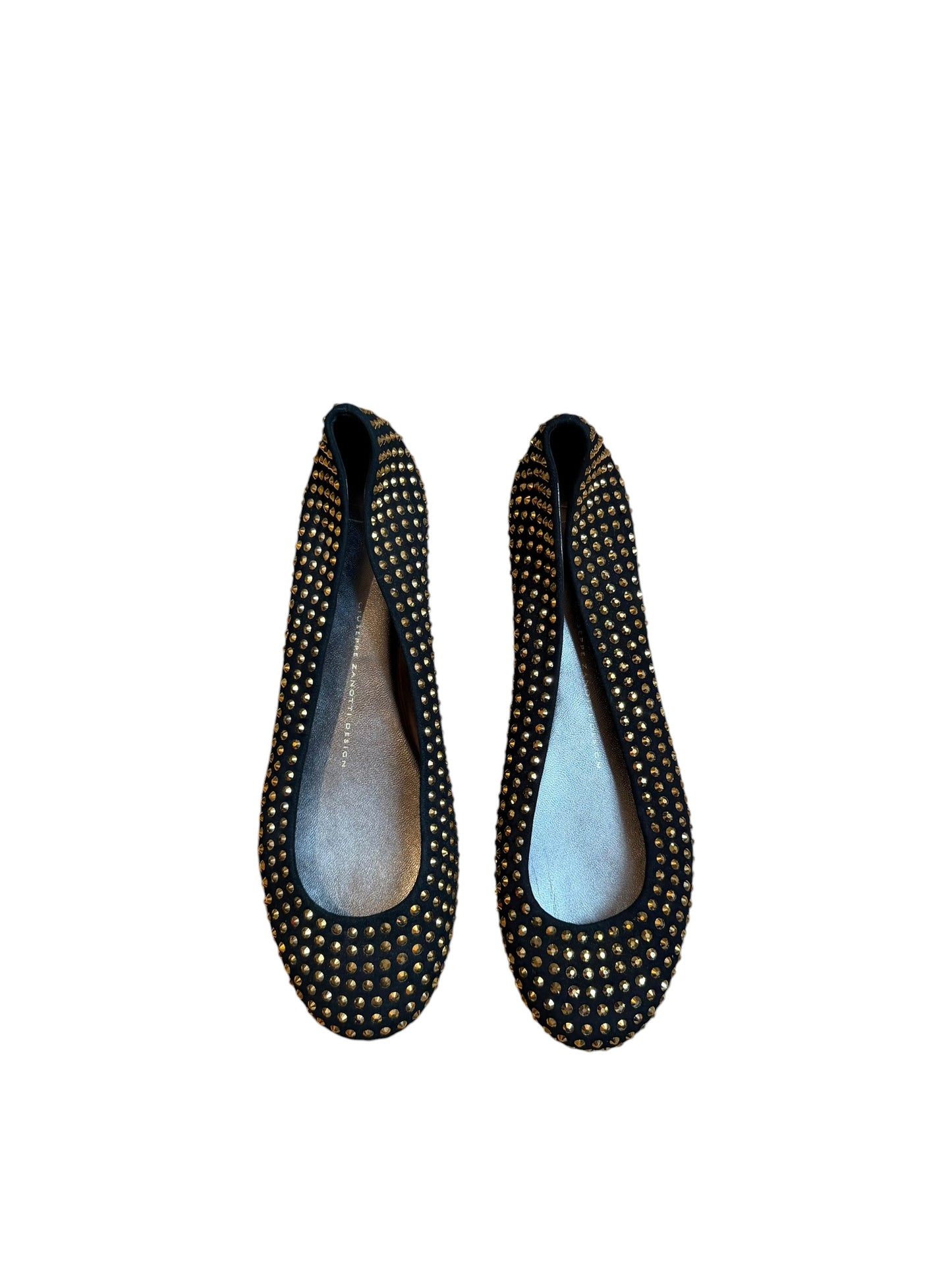 Giuseppe Zanotti black and gold rhinestones ballet flats (36.5)
