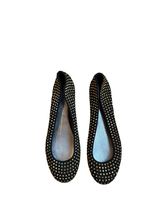 Giuseppe Zanotti black and gold rhinestones ballet flats (36.5)