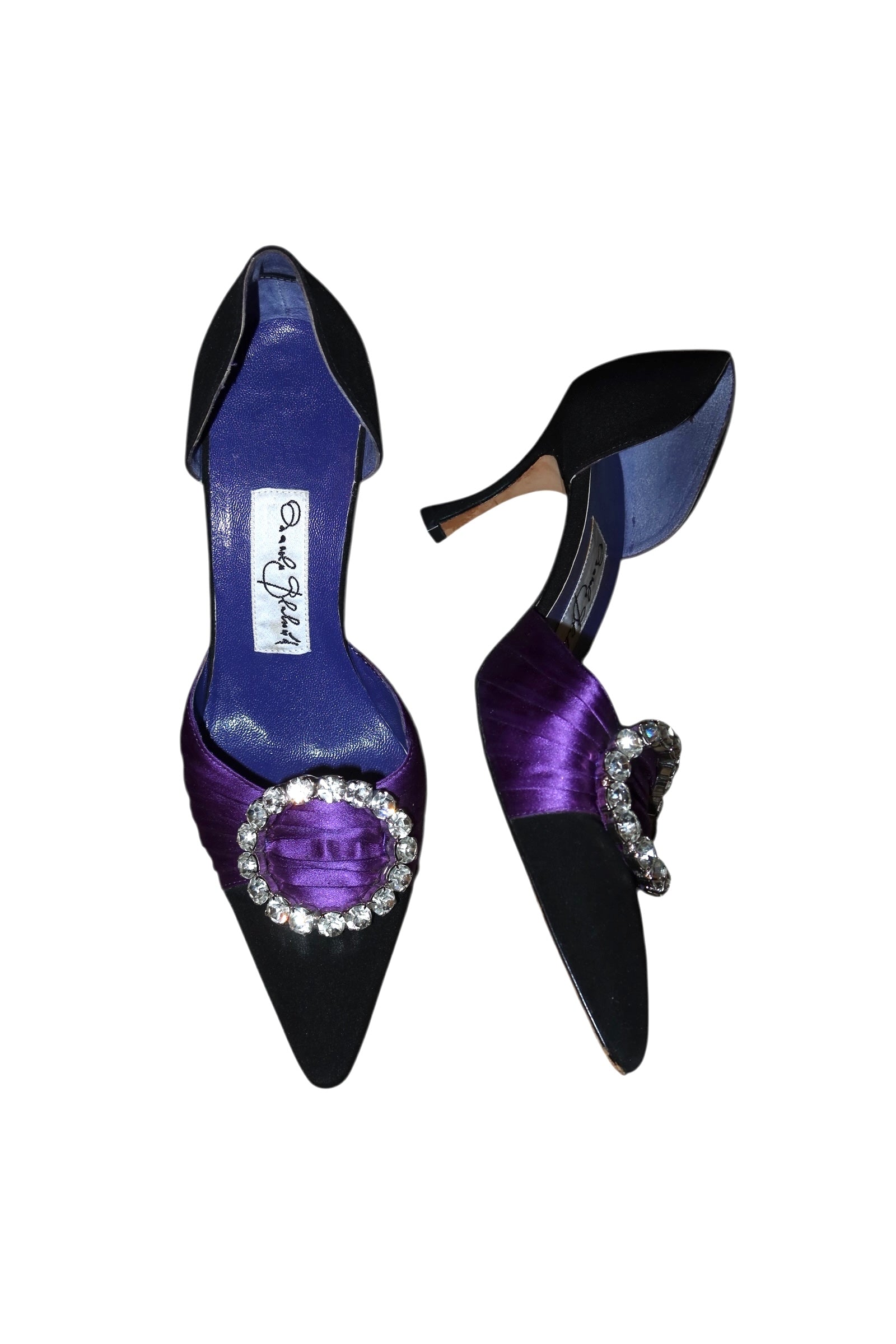 Manolo Blahnik black and purple Sedaraby heels (35) – The Viola