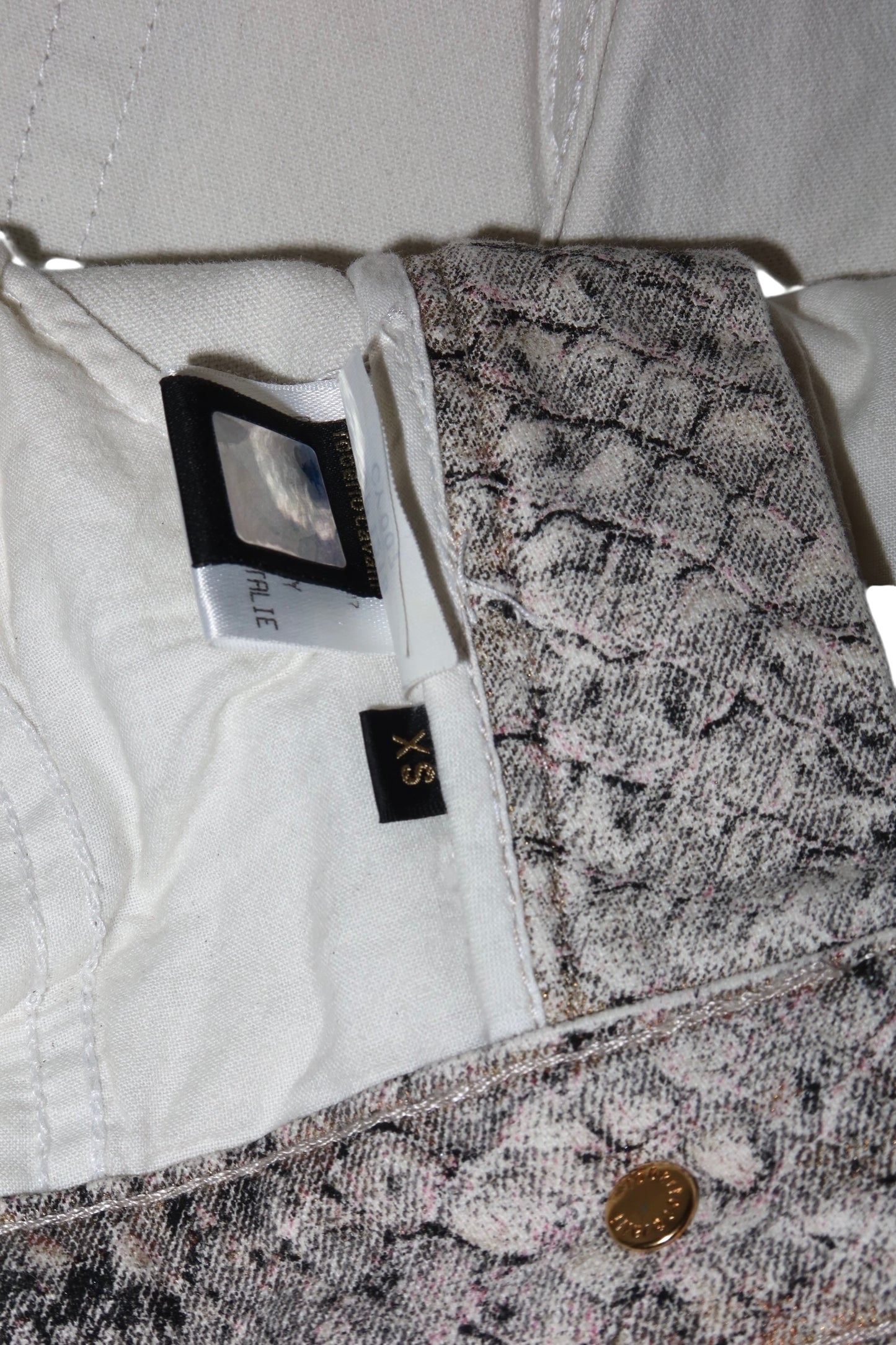 Roberto Cavalli snakeskin print jeans (XS)