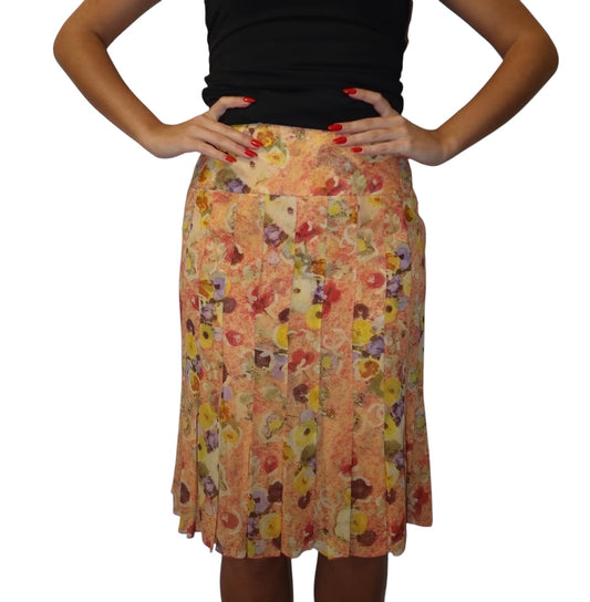 Chanel 2004 floral chiffon skirt size 38