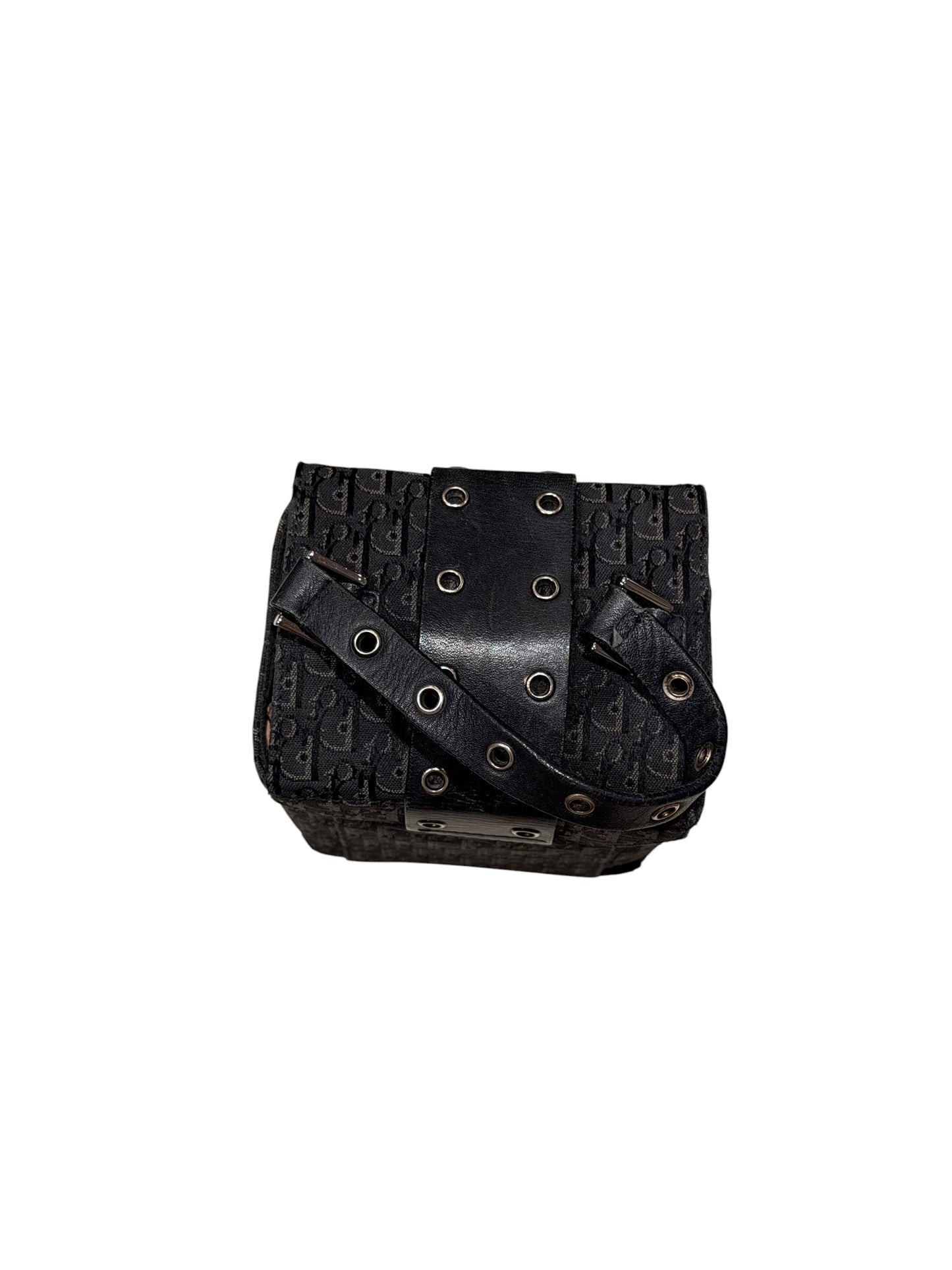 Dior trotter monogram box bag with diorissimo black print