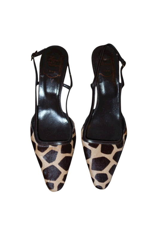 Roger Vivier giraffe ponyhair slingback heels (41)
