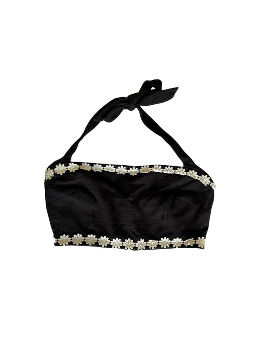 Dolce & Gabbana black top with daisy flowers