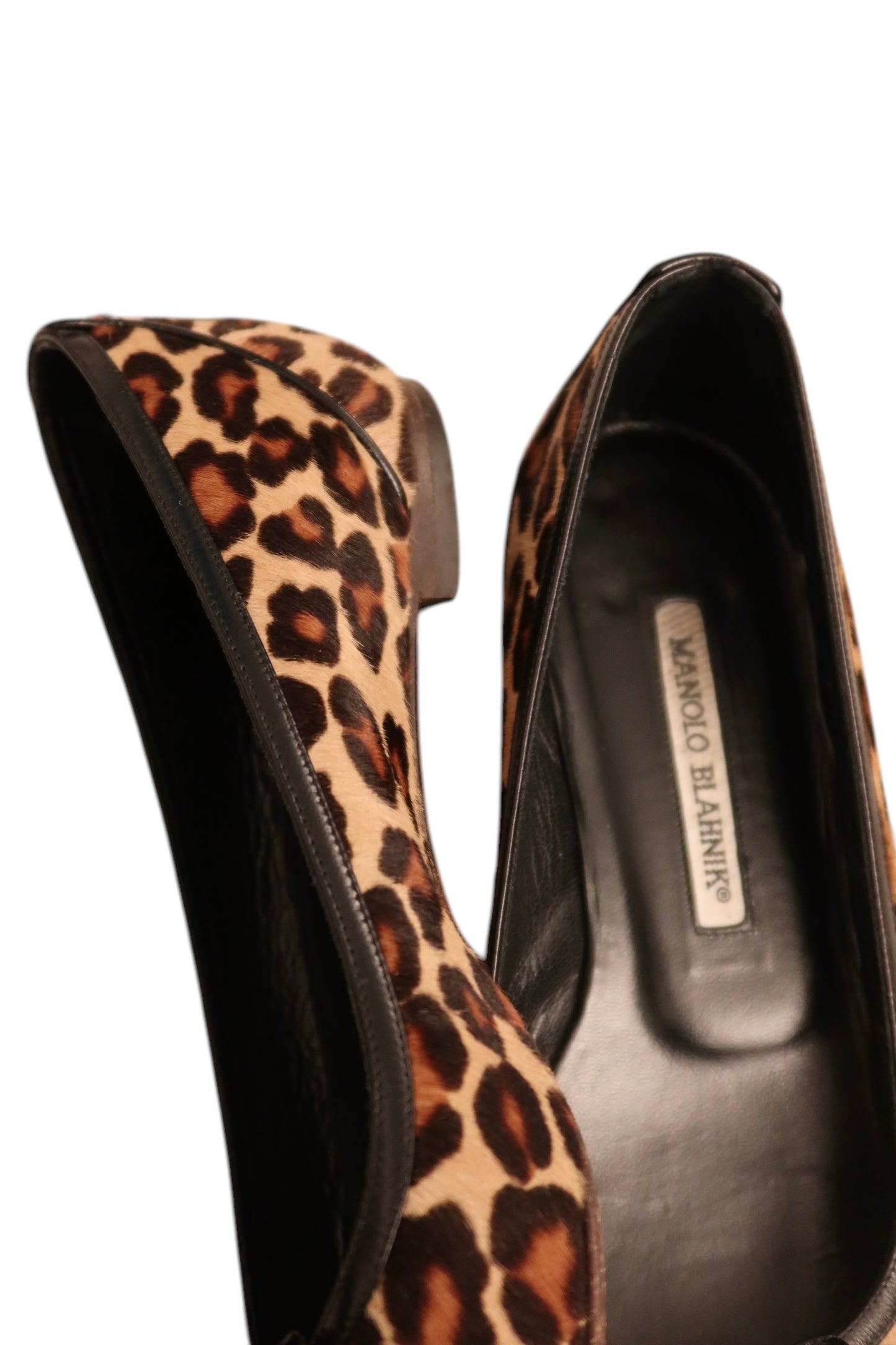 Manolo Blahnik leopard calf hair ballerinas (37.5)