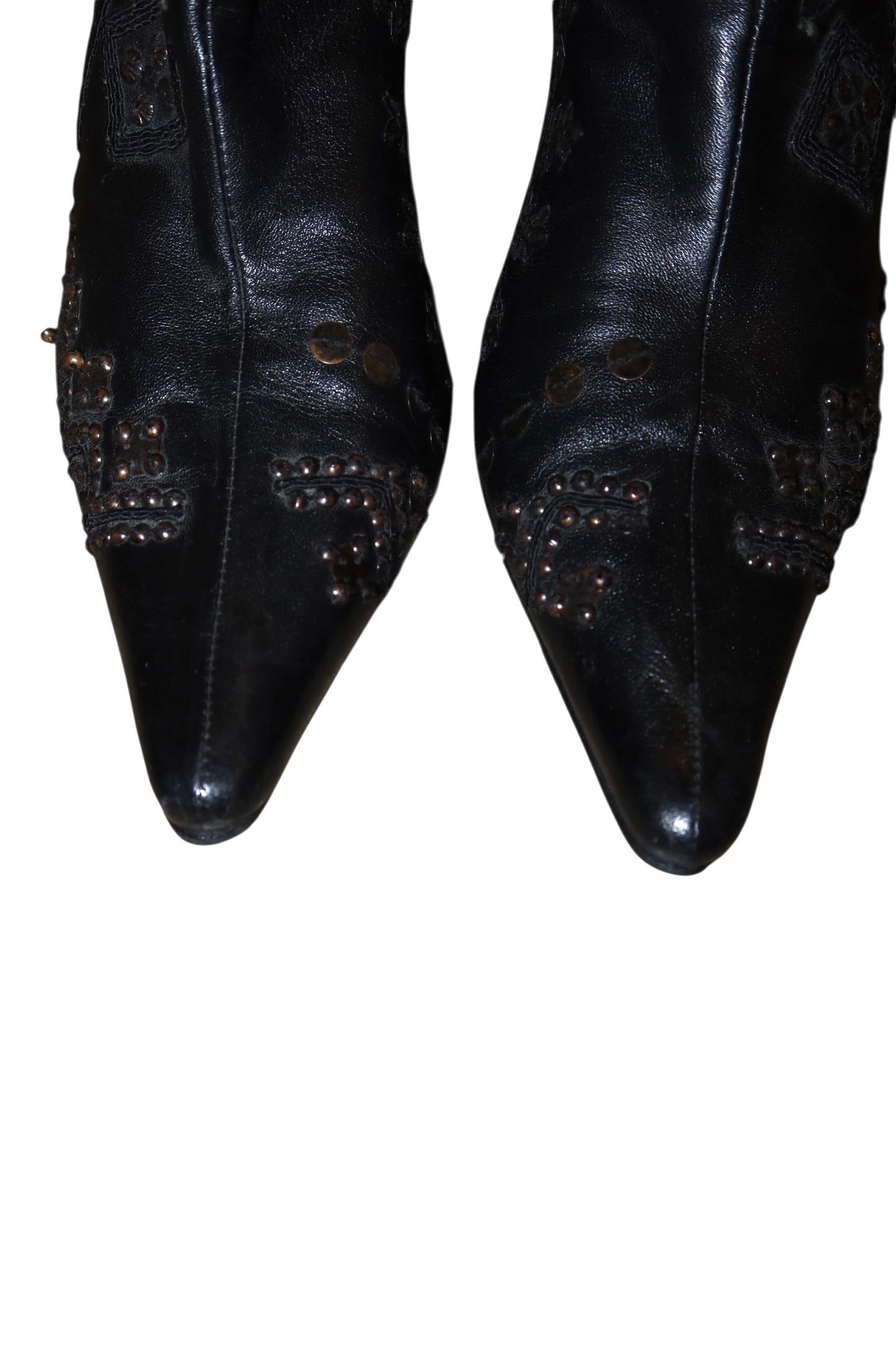 Oscar de la Renta black beaded booties (38)