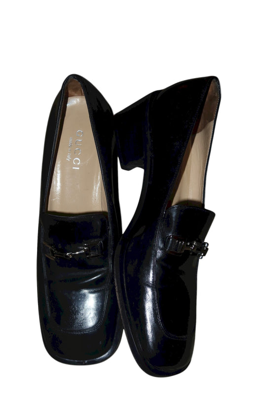 Gucci black squared toe loafers (8.5)
