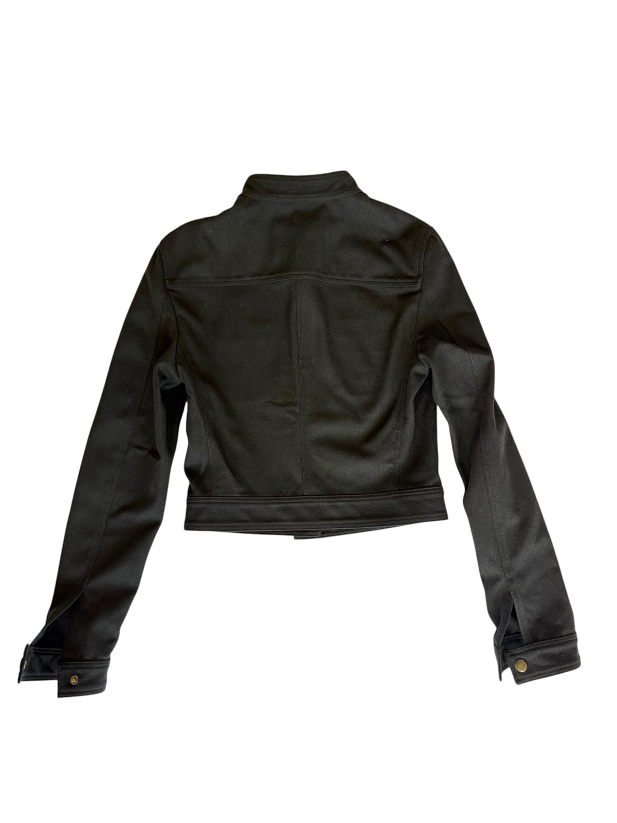 Prada black cropped moto jacket (sz 38)