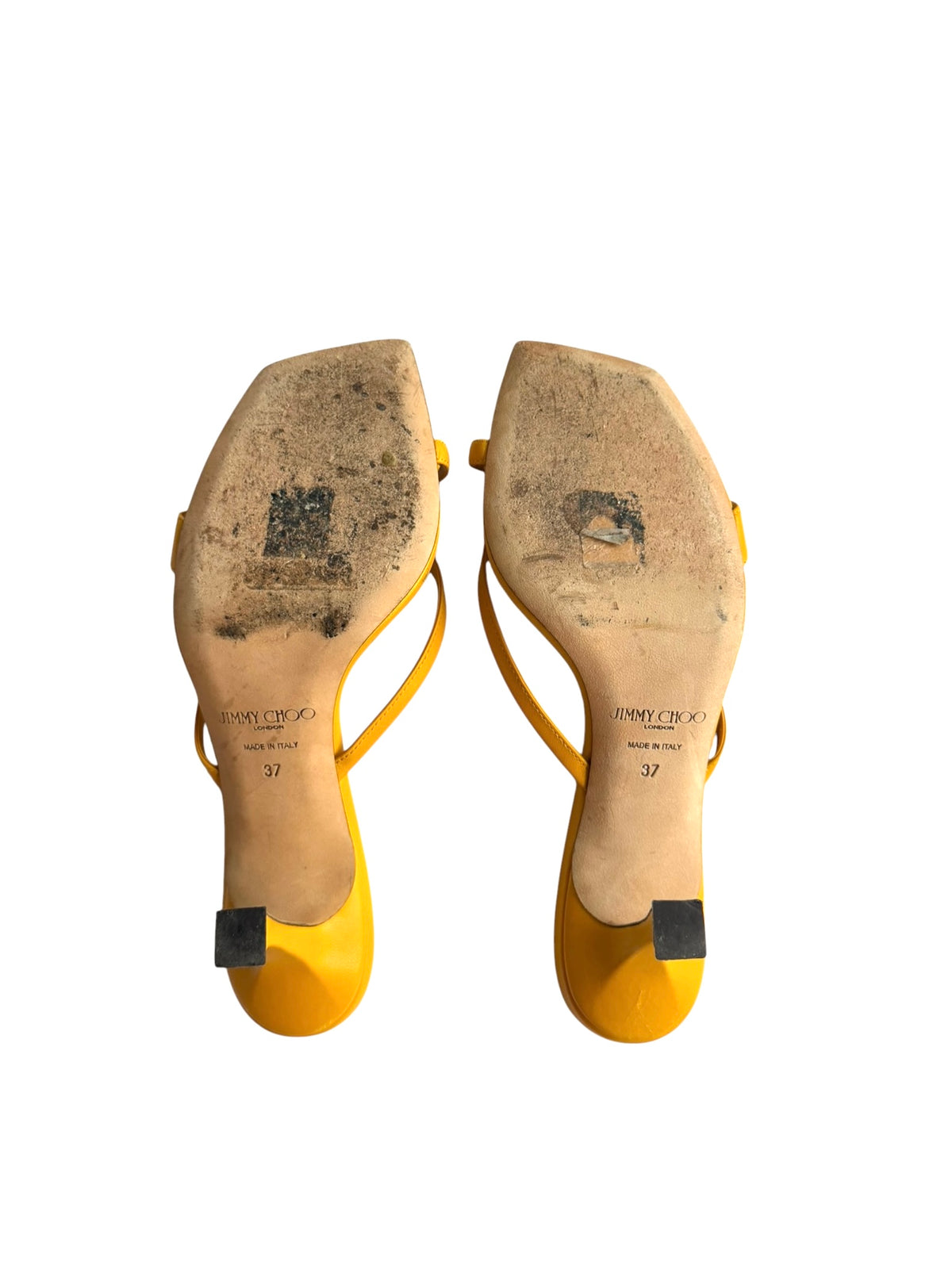 Jimmy Choo yellow flip flop heels (37)