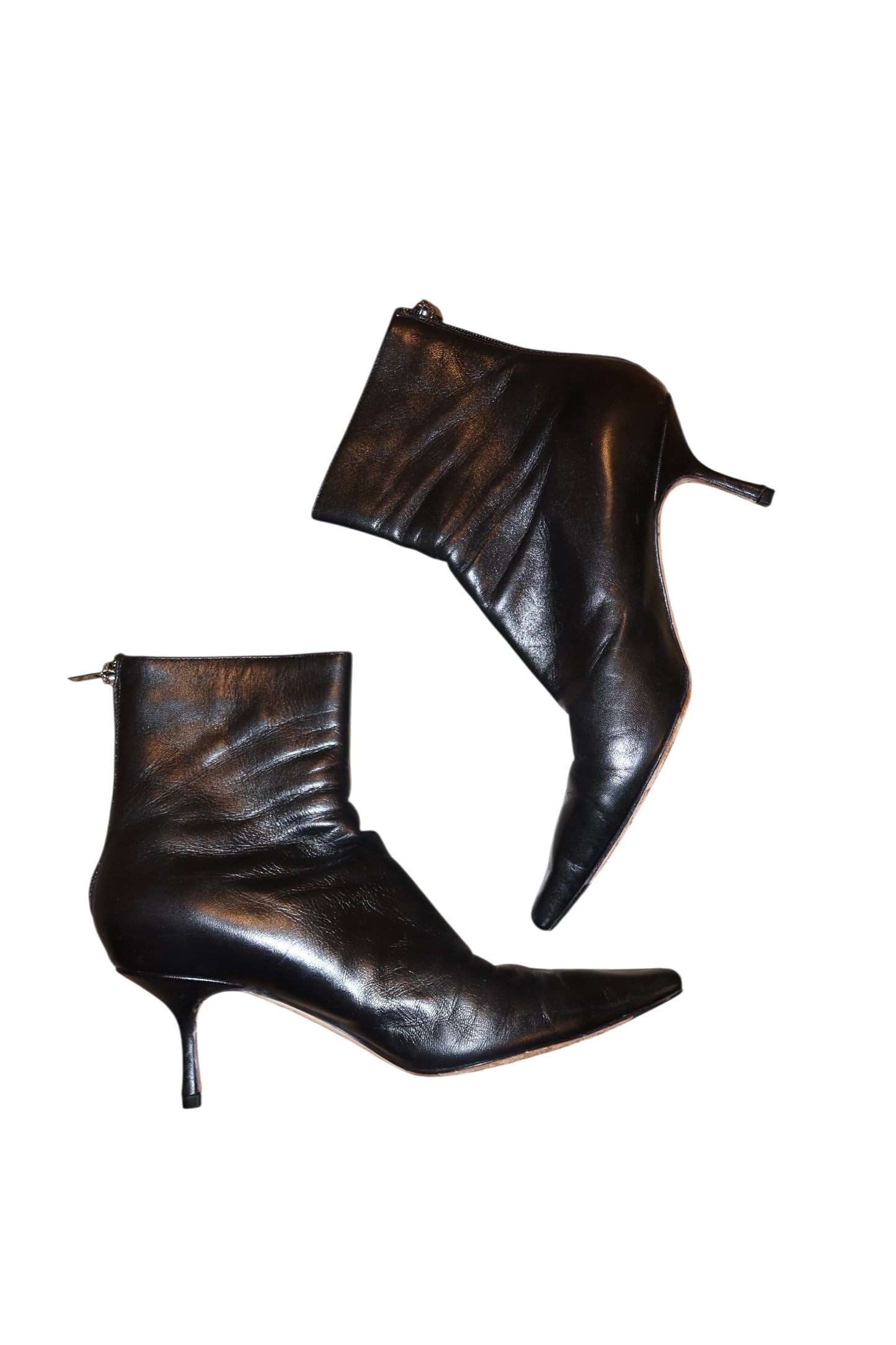 Jimmy Choo black leather booties (41)