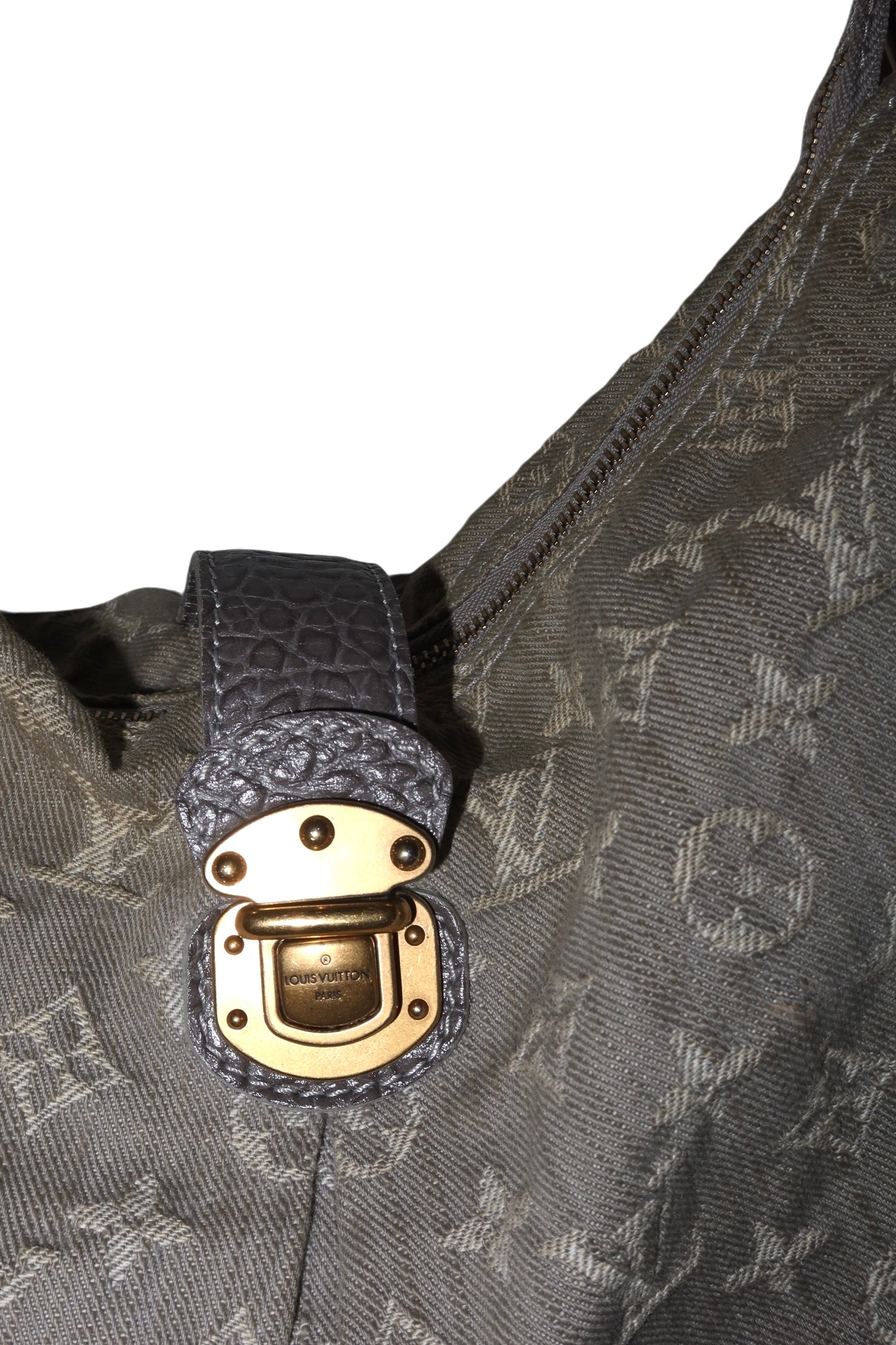Louis Vuitton grey denim Mahina bag