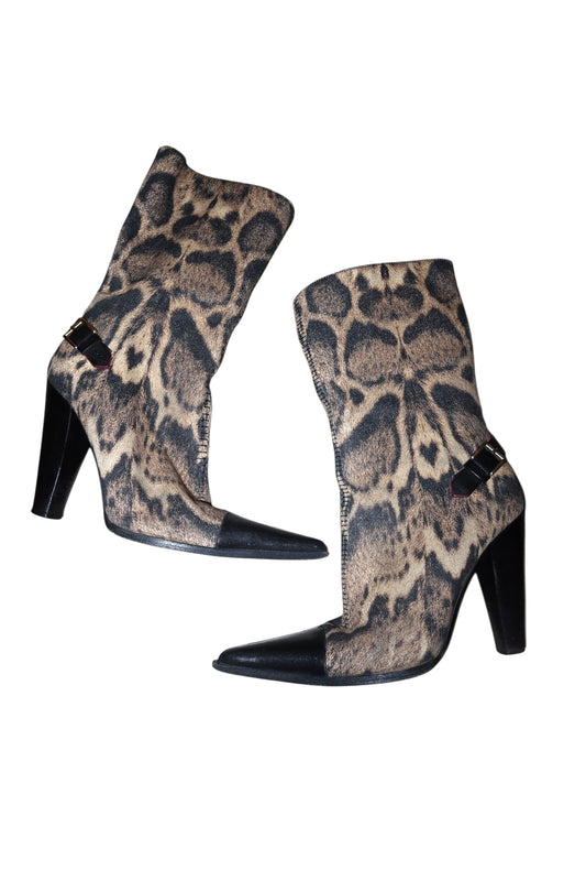 Roberto Cavalli Leopard boots (37)